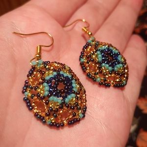 Beaded dome earrings